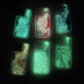 Luminous Liquid Sand Glitter Phone Case, Glow Dark Liquid, Luxury Quicksand Cover, iPhone 14 Pro Max, 11, 13, 12 Mini, 7, 8 Plus, XR, X, XS, SE. 