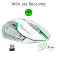 ZERODATE X70 2.4GHz Wireless 6-Keys 2400 DPI Adjustable Ergonomics Optical Gaming Mouse with Breathing Light. 