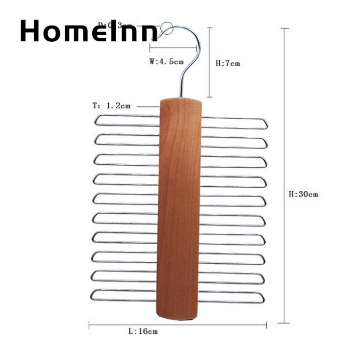 Scarf Han g Rack Wooden Multi-tier Scarf Han g Display Stand Stable Stylish Organizer for Closet Dress More Great Load Bearing Capacity Perfect for Tie Hanger for Closet Door