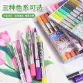 8 PCS - CHOSCH Double Head Acrylic Paint Markers Set Propylene Soft Hard Tip Painting marker Pen Watercolor Painting Marker Painting pen For Canvas, Cramics, Stones, Shoes. 