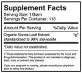 Nature Restore USDA Certified Organic Stevia Leaf Extract Powder, 4 ounces, Non GMO, Gluten Free, 100% Natural Stevia Sweetener. 