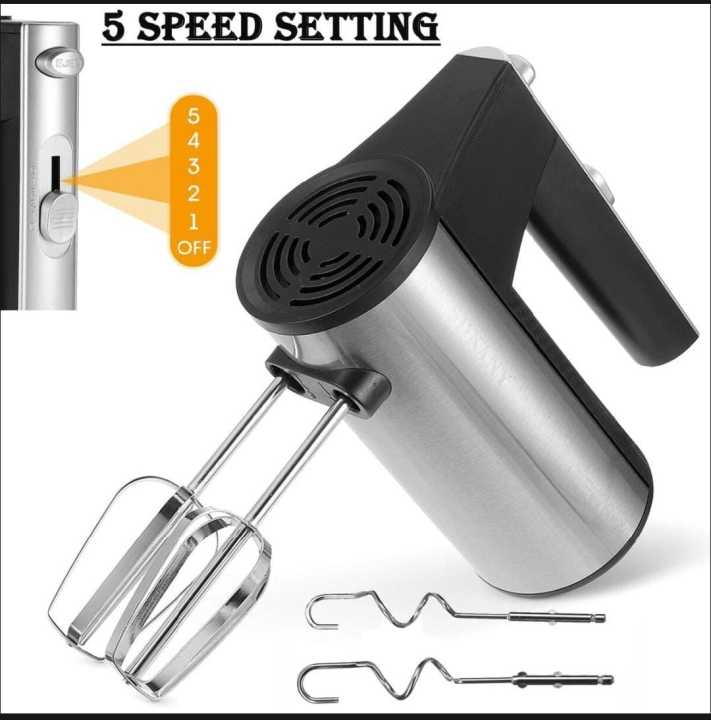 Electric Egg Beater Machine Hand Mixer Handheld Cake Egg Beater Cream Blender Cake Baking Tool Hand Mixer and Egg Beater 5 Speeds + Turbo –  Hand Mixer Electric,  Power handheld Mixer for Baking Cake Egg Cream Food Beater, Turbo Boost