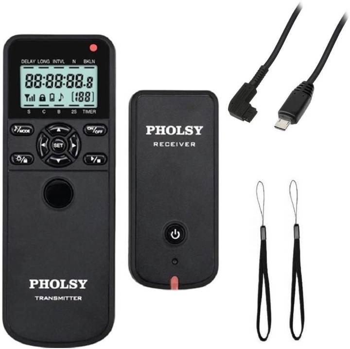 Pholsy Wireless Shutter Remote Control With Digital Timer
