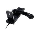 Native Union MM03 Curve Wireless Bluetooth Handset with Base – Premium Black Gloss Finish for Mobile and VOIP Communication – Sleek Black Handset. 