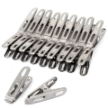 1 Set - 24Pcs/Set | Metal Cloths Drying Clip | Laundry Hanger Hooks | Wood Clothes Peg Pin | Wet Hanging Drying Clips | Windproof Chutki Chimti | Clothing Line Pegs Pins | Bamboo Clothpins Clothpegs | Clamps Dryer For Socks, Towels, Underwear. Laundry. 