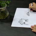 FASTSIDE  Baby Mini White Board Size 8x12 Slate, Dray Erase Tablet for Kids With Duster and Marker. 