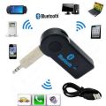 Car Bluetooth Adapter 3.5mm For AUX Audio Stereo Receiver Music With MIC, Usb Bluetooth Wireless Music Audio Receiver & Adapter For Car with 3.5mm Aux Best Quality - Black. 
