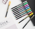 Neon Color Glitter Metallic Gel Pen Pack of 12 diffrent colors. 