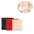 3 Bra Extenders - Elastic Hook Soft Bra Extension (RED, SKIN & BLACK). 