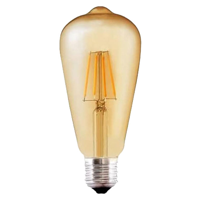 Vintage LED Edison Bulbs 4W, Antique Style ST64 LED Filament Bulbs with 80+ CRI, E27/E26 Base, Ceiling Hanging, Pendant Light