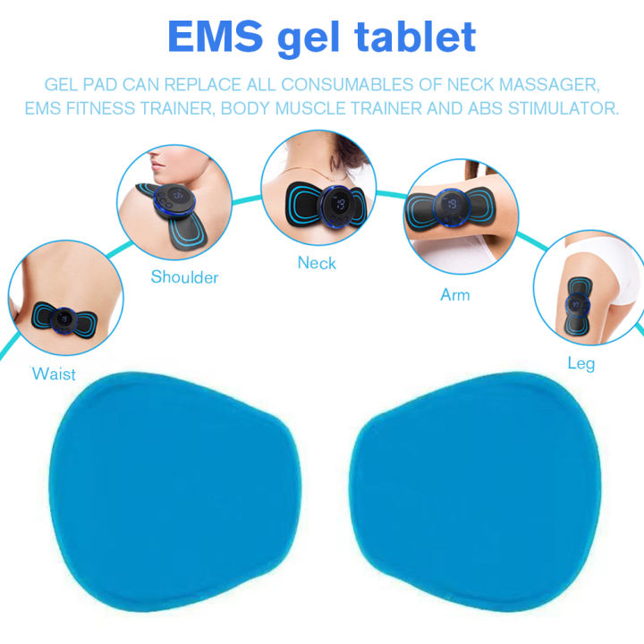 Gel Pads for EMS Neck Massager Body Massager Patch Replacement Silicon Gel Abdominal Muscle Patch Reusable EMS Neck Trainer