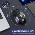 Wireless Gaming Mouse RGB Rechargeable Mouse 2.4G USB Cordless Computer Mice with 7 Color Backlit, 6 Buttons & Silent Click for Laptop, iPad, Mac OS, PC, Windows RGB wireless gaming mouse High DPI wireless mouse Type-c Charging support. 