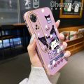 chenyyka For OPPO Reno 8T 4G Reno 8T 5G A1 Pro 5G Case Cartoon Cute Kuromi Pattern New Design Side Plating Silicone Phone Casing Full Lens Cover Camera Shockproof Shell Protection Softcase. 