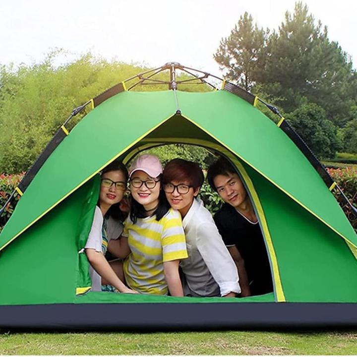 Tents 4 People 5-piece set,Water-Resistant, Ventilated And Durable Pop Up Tent,Camping Tent/Beach Tent