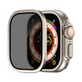 Privacy Screen Protector for Apple Watch Ultra 2 49mm Tempered Glass+Metal Frame For iWatch Ultra 49mm No Peeping Anti Spy Fil. 
