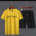 PALM ANGELS PRINTED COTTON HALF SLEEVES O NECK SHORT & TSHIRT FOR MEN BOYS. 
