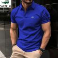CARTELO Summer Embroidery Lapel Polo Shirt Men's Short Sleeve Business Casual Fashion Slim Fit Polo Shirt Male T-shirt. 