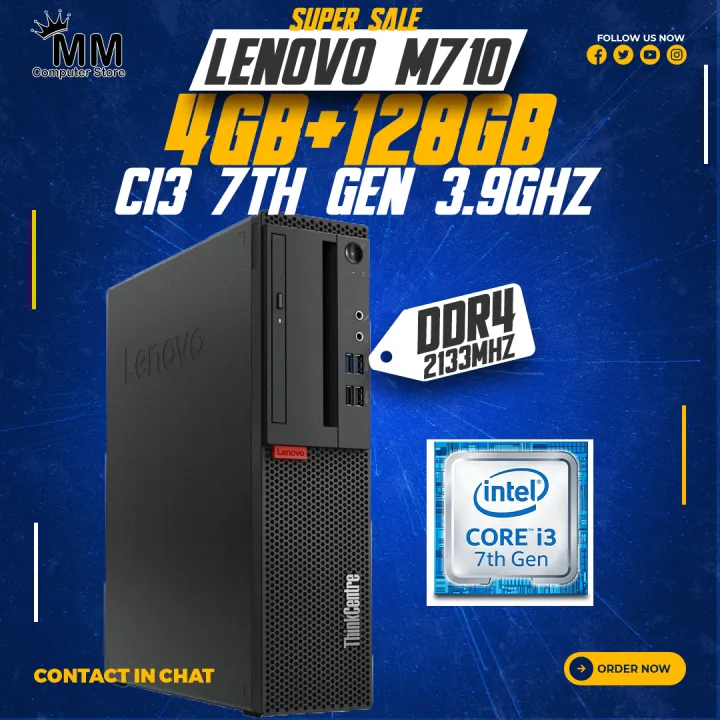 Core%20i3%207th%20Gen%203.9Ghz%20With%20DDR4%204GB%20RAM%20&%20128GB%20NVME%20Lenovo%20ThinkCentre%20M710%20Desktop%20Computer%20-%20Image%202