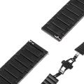 Watch Strap Stainless Steel Metal 22mm Compatible with All Smartwatch Belt Matte Finish Luxury Band Black 90g. 