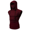 new Mens Gym Thin Hoodie Long Sleeve Hoodies With Mask Sweatshirt Casual Splice Large Mask Hoodie Sweatshirt Hooded Tops Cycling. 
