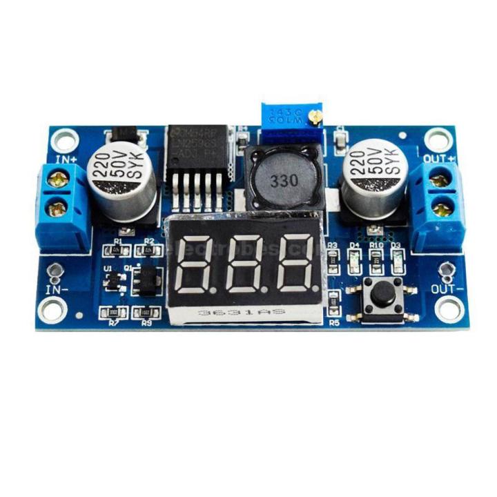 LM2596S DC-DC LM2596 with LED Display Voltmeter Buck Converter Step-Down Regulator 4.0-40V to 1.25-37V DC 36V to 24V to 12V to 5V Power Supply Module Compatible with Car Motor Buck