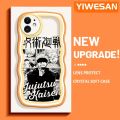 YIWESAN For iPhone 11 11 Pro 11 Pro Max Case Cartoon Tide Comic  Boy Pattern Colorful Lovely Cream Wave Border Soft Clear Shockproof Phone Cases Creative Camera Transparent Casing Simple Gentle Protective Cover. 