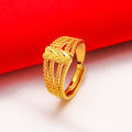 【Solo Yolo】Imitation Gold Vietnam Placer Gold Ring Open Gold Ring Female Gold Plated Women's Ring. 