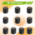 JDXHLAU 10PCS 9Pin Tube Socket Test Saver for 6DJ8 12AX7 ECC83 12AU7 ECC82 EF86 6922 5670 Audio Amplifier. 