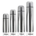 750ml Stainless Steel Vacuum Thermoses Flask Cup Hot Cold thermal Water Bottle Keeps Warm or Cool Silver With Free Bag. 