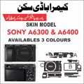 sony a6300 and a6400 camera skin black carbon fiber. 