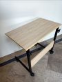 Adjustable Portable Bedside Laptop Table Sofa Side Computer Table With Wheels. 
