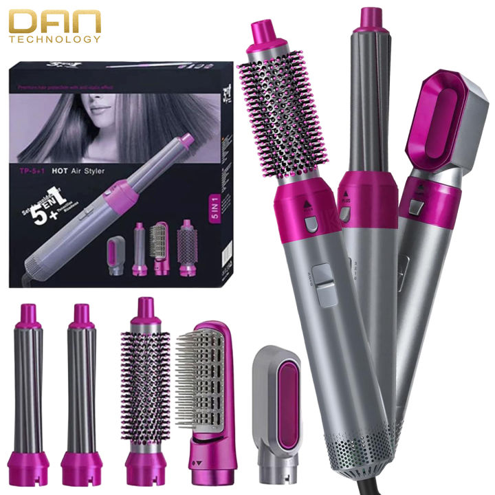 Professional  5 in 1 Hair Dryer Brush with Hair Volumizer, Hot Air Brush, Scalp Massager, Curler and Straightener for Women Hair Styling