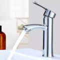 Alkhaleej : Brushed Nickel Wash Basin Tap Silver with Chrome Finish Water Tap Wall Mixer with Crutch & Multi Hot Cold Water Tap Alloy Faucets Mixers Taps Basin Steel Mixer Faucets. 