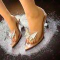 transparent butterfly heels for ladies. 