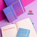 Hard Cover Wallpaper Diary Multicolor Large Size Diary For Girls-Notes & Ideas Gold Foil Details Travel Journal Notepad 180 Pages Notebook-3783. 