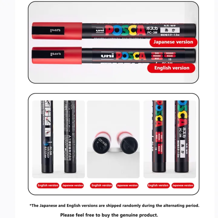 1pcs%20UNI%20POSCA%20Marker%20Pen%20PC-1M%20POP%20Poster%20Paint%20Pen/Graffiti%20Advertising%200.7mm%20Art%20Supplies%20Stationery%20Multicolor%20Optional%20-%20Image%204