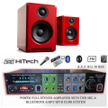 Powerful Bluetooth Stereo Amplifier with Digital Echo Light Effect and Dual Mic Support for 8 to 12 Inch Speakers. 