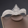 Luxurious Royal Queen Crown Pageant Hair Accessories with Rhinestones for Bride Bridesmaid Princess Costume. 