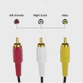 3 RCA Male to 3 RCA Male Connector Composite AV Wire Plug Pure Copper Audio Video Cable. 
