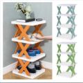3, 4, 5 and 6 Layers Stackable Shoe Rack Easy-assembled Shoe Organizer and Storage Plastic Shoes Cabinets Space-Saving Closet Shoes Shelf. 