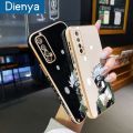 dienya For Realme 7 Realme Narzo 20 Pro Case Fashion Tide Boy Luxury Plating Phone Case Edge Pattern Silicone Casing Full Back Cover Camera Protection Cases Softcase. 