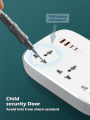 LDNIO SC3416  Universal Electrical Cord Strip 3 Outlets 4 GaN USB Port Multi Power Strip Plug Boar Extension Socket.. 
