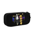 Korean Manjiro Sano Tokyo Revengers Pencil Case for Girls Boys Custom Tokyo Gang Mikey Large Storage Pen Box Bag School Supplies. 