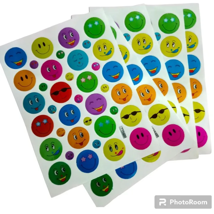 (Pack%20of%205%20)%20Smiley%20Faces,%20Multicolor%20Shape%20Stickers%20Faces,%20Multicolor%20Shape%20Stickers%20-%20Image%202