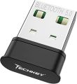 USB Bluetooth Adapter for PC Receiver - Techkey Mini Bluetooth 5.0 EDR Dongle transmitter for Computer Desktop Transfer for Laptop Bluetooth Headset Speaker Keyboard Mouse Printer. 