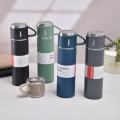 Imported Double Insulated Vacuum Flask with Single Cup (750ml) - Keeps Temperature Same for 5-8 Hours, Perfect for Hot/Cold Beverages on-the-go. 