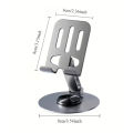 JM JADOON Metal Mobile Holder Mobile Stand Tablet Holder Stand Base 360 Rotatable Adjustable Foldable Cell Phone Holder Desktop Phone Holder for Mobile Rotatable Tablet Holder Stable Table Stand Homes Telescopic Folding Stable Stand Anti Fall. 