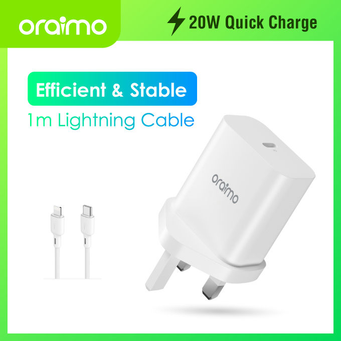 PowerCube 20 20W Multi Protection Wall Charger Kit with Type c to lightning cable