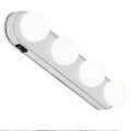 Cordless LED Mirror Makeup Light, Wireless Portable LED Vanity Mirror Lights, Studio Glow Vanity Make-up Light Natural Light for Makeup Dressing Table with 4 LED Bulbs, Professional Studio Glow Battery Powered Mirror Light. 