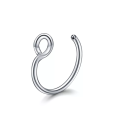 1PC Women Piercing Nose Ring Hoop Septum Non Piercing Clip Rock HipHoop Stainless Steel Magnet Fashion Punk Body Jewelry. 